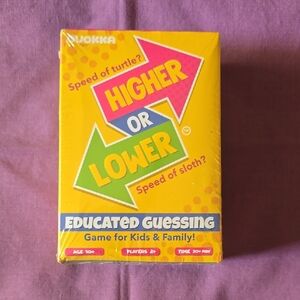 Higher or Lower Educated Guessing Game - Yellow